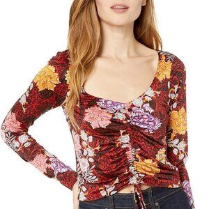 Guess Long Sleeve Mikah Ruched Top. XL